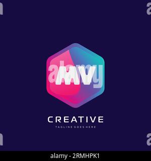 initial logo With Colorful template vector. Stock Vector