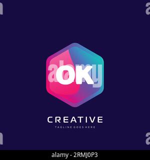 initial logo With Colorful template vector. Stock Vector