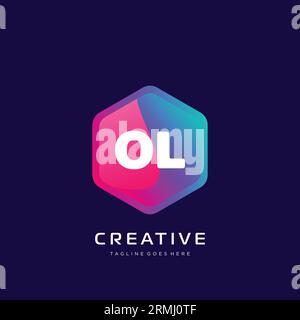 initial logo With Colorful template vector. Stock Vector