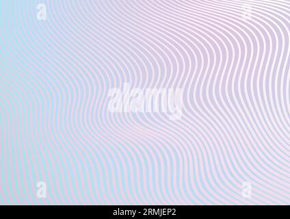 Minimal pastel trendy refracted curved waves abstract background. Vector design Stock Vector