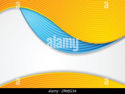 Orange and blue abstract corporate wavy background. Vector design Stock ...