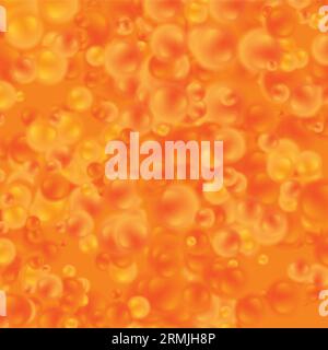 Bright orange fish caviar abstract texture background. Concept vector design Stock Vector