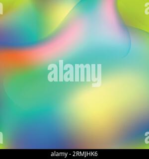Holographic liquid smooth waves abstract background. Vector design Stock Vector