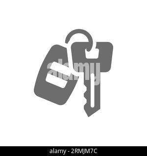 Car key with remote control icon. Keychain or keys vector. Stock Vector