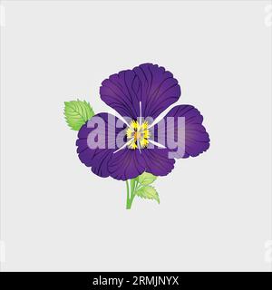 Pansy Flower vector single design Stock Vector