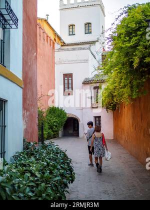 Jewish street in the Jewish quarter of Seville, Andalusia, Spain. Stock Photo