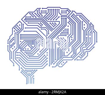 Artificial Intelligence Vector Concept Illustration Isolated On A White Background. Stock Vector