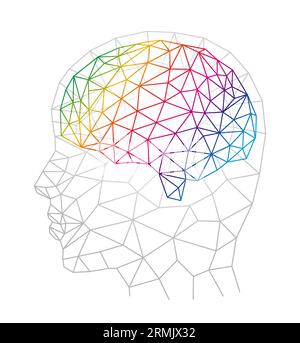 Artificial Intelligence Vector Concept Illustration With A Human Head Silhouette And Electronic Circuit Patterns. Stock Vector