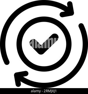 Line icon of replace, swap or synchronize symbol Stock Vector