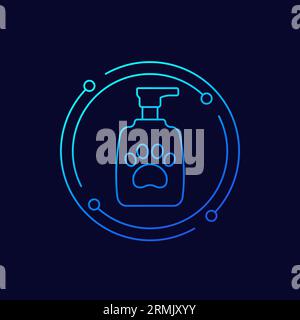 pet lotion icon, linear design Stock Vector