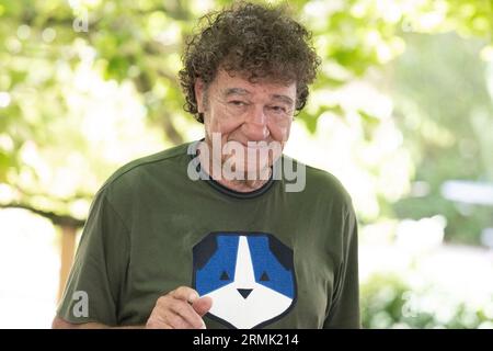 Robert Charlebois attends the L'Osstidquoi ? L'Osstidcho ! photocall during the 16th Angouleme French-Speaking Film Festival on August 23, 2023 in Angouleme, France. Photo by David Niviere/ABACAPRESS.COME Stock Photo
