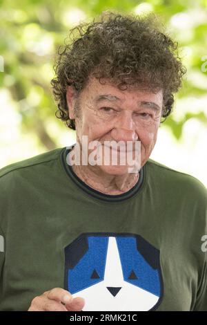Robert Charlebois attends the L'Osstidquoi ? L'Osstidcho ! photocall during the 16th Angouleme French-Speaking Film Festival on August 23, 2023 in Angouleme, France. Photo by David Niviere/ABACAPRESS.COME Stock Photo