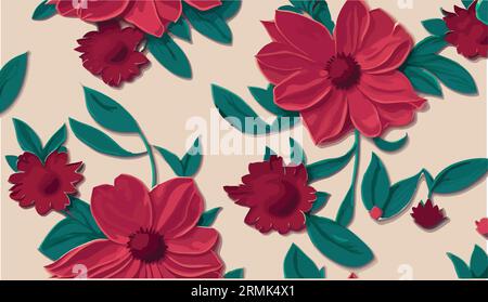floral frame background vector art Stock Vector