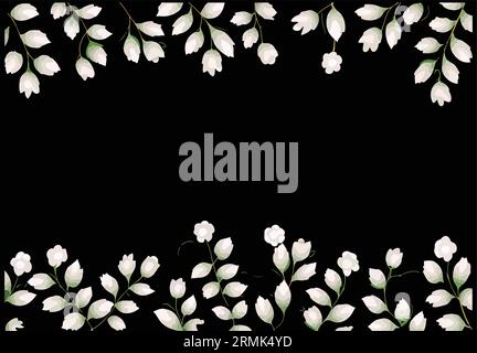 floral frame background vector art Stock Vector