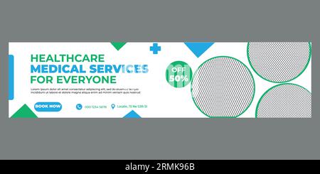 Your health is our priority ,Professional post banner template design Stock Vector