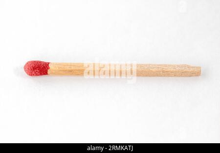 Red match stick on white background Stock Photo