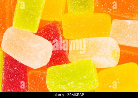Close up sweet jelly candies Stock Photo
