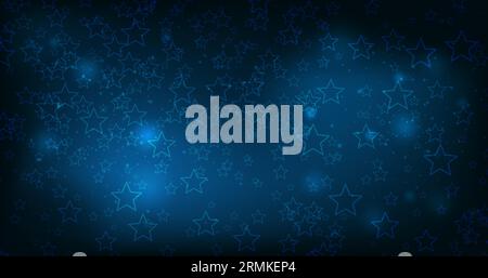 Star universe blue HD background, Stardust in deep universenglow light wallpaper, Milky way galaxy, Vector Illustration. Stock Vector