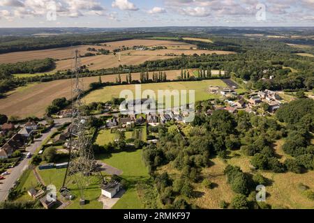 Aerials view of the fomer RAF radar station at Dunkirk in Kent England UK Stock Photo