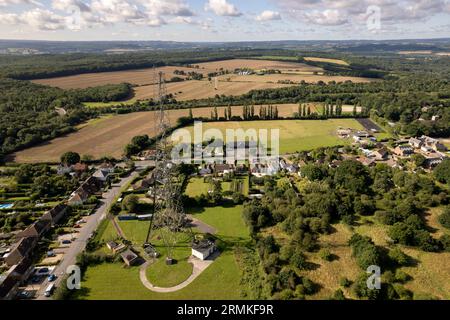 Aerials view of the fomer RAF radar station at Dunkirk in Kent England UK Stock Photo