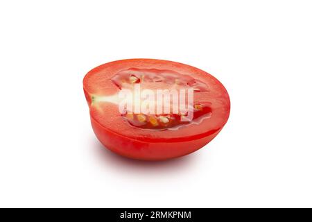 sliced tomatoes isolated on a white background with clipping path Stock Photo