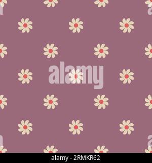 Seamless flower pattern vector floral shape doodle plant abstract texture background illustration for digital paper and print materials. Stock Vector