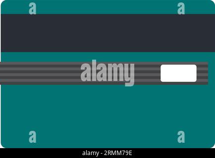 Back side with magnetic stripe of bank card with field for CVV CVC card code number. Modern means of cashless payment for goods and services. Simple f Stock Vector