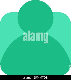 Icon, silhouette of user, subscriber. Symbol of recipient of electronic message, correspondence. Business correspondence employee avatar. Simple flat Stock Vector
