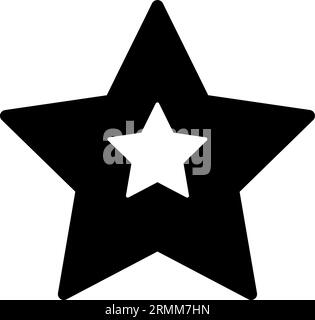 Shape of Christmas gingerbread star shaped cookie. Contour festive New Year cake icon. Simple black and white silhouette vector icon isolated on white Stock Vector