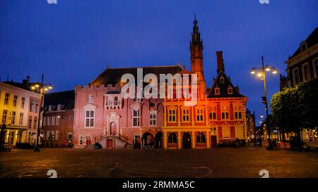 The Town Hall of Haarlem, the Netherlands, in the central market square Stock Photo