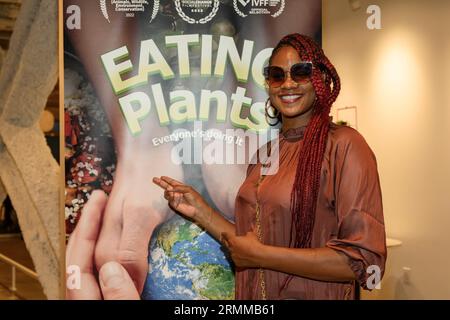 Los Angeles, USA. 28th Aug, 2023. Songwriter Kenya Marche attends EATING PLANTS Season 2 Los Angeles Premiere Screening at STUDIO at Beverly Hills, Los Angeles, CA August 28, 2023 Credit: Eugene Powers/Alamy Live News Stock Photo