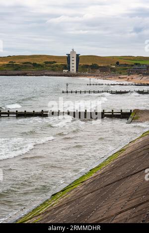 Aberdeen Beach on the west coast of Scotland on a cloudy and cold summer day. Stock Photo