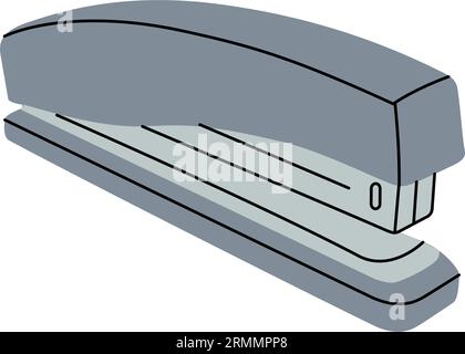 Office stapler, school supplies. Back to school. Vector illustration. Stock Vector