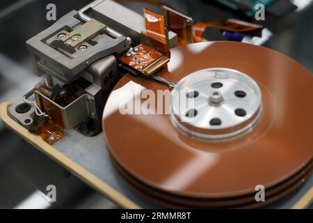 OSLO, NORWAY. MAY 01, 2022: Inside View of Vintage Hard Drive at Oslo Museum Stock Photo