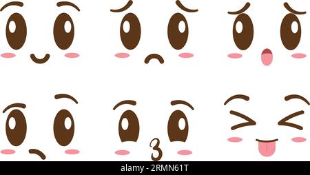 Set of borderless facial expressions Vector Stock Vector Image & Art ...