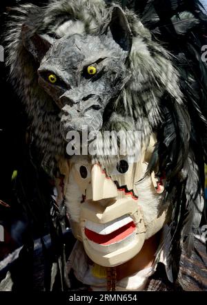 Masks that personify Pharisees and Holy Week, Lent by the Yaqui tribe in Hermosillo Mexico. multicolor masks with strange forms of demons, in the form of animals, devil, ghosts, terrifying, or faces of tradition and popular Sonoran culture, pascola 2023. (Photo by Israel GarnicaNorte Photo/ NortePhoto.com)  Mascaras que personifican fariseos y semana santa, cuaresma por la tribu Yaqui en Hermosillo Mexico. mascaras multicilor con extrañas formas de demonios, en forma de animales, diablo, fantasmas, terrorifica, o rostros de tradicion y cultura popular sonorense, pascola 2023.  (Foto por Israel Stock Photo