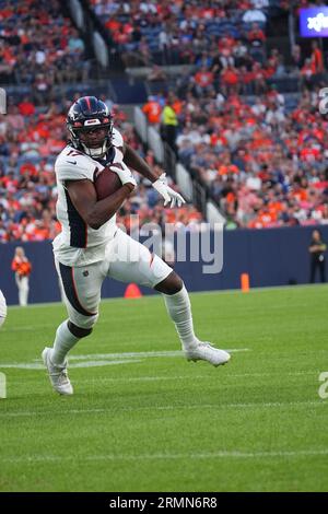 Denver Broncos wide receiver Lil'Jordan Humphrey (17) catches the ball  against the Los Angeles Rams of an NFL football game Saturday, Aug 26,  2023, in Denver. (AP Photo/Bart Young Stock Photo - Alamy