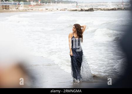 Lido Di Venezia, Italy. 29th Aug, 2023. Patroness Caterina Murino poses for a photocall during the 80th Venice International Film Festival at on August 29, 2023 in Venice, Italy. © Photo: Cinzia Camela. Credit: Live Media Publishing Group/Alamy Live News Stock Photo