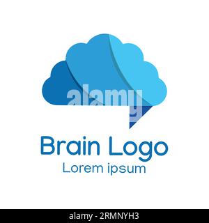 Brain Logo Design Human Brain Power Logotype Idea Stock Vector