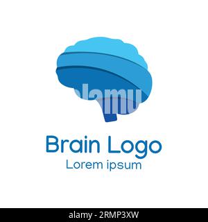 Brain Logo Design Human Brain Power Logotype Idea Stock Vector