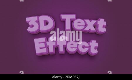 3d text effect editable Stock Vector