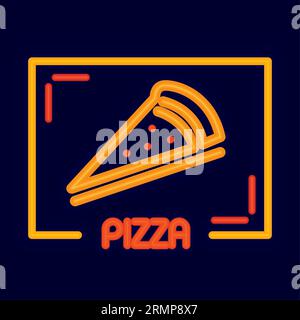 Colored fast food restaurant neon poster Vector Stock Vector
