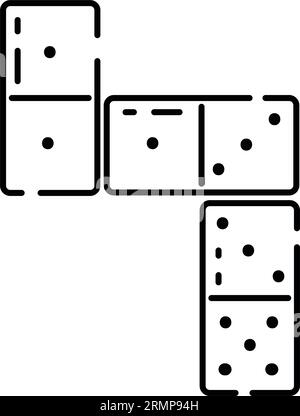 Isolated flat domino toy sketch icon Vector Stock Vector