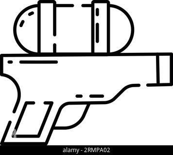 Water gun icon, flat style Stock Vector Image & Art - Alamy