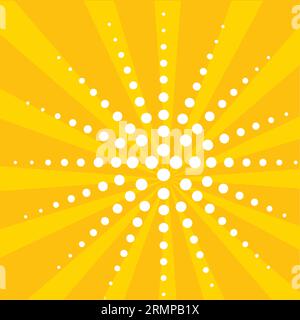 Colored empty comic page with halftone effects Vector Stock Vector