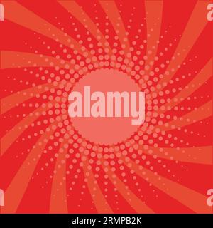 Colored empty comic page with halftone effects Vector Stock Vector