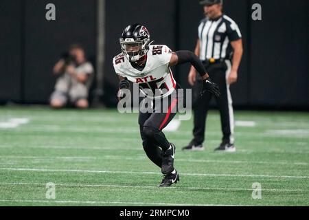 Atlanta Falcons wide receiver Keilahn Harris breaks away from ...