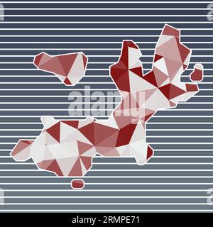 Terre-de-Haut Island vector illustration. Terre-de-Haut Island design on gradient stripes background. Technology, internet, network, telecommunication Stock Vector