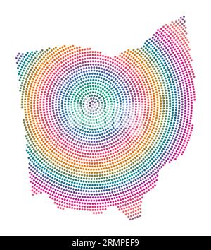 Ohio state map with blue gradient Stock Vector Image & Art - Alamy