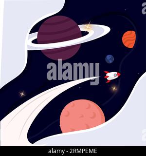 Layered colored view of outer space Vector Stock Vector Image & Art - Alamy